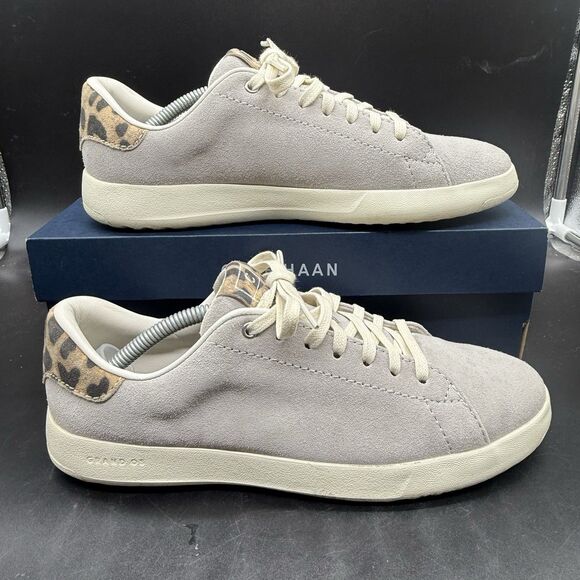 Cole Haan Womens size 7.5 Grandpro Tennis Shoe Gray Animal Print  Sneaker W24909 - Picture 1 of 9